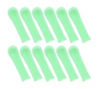 CRAFTHROU Replacement Clean Ear Sleeves 12pcs Spoon Soft Silicone Ear Wax Cleaner Covers Wax Remover Tools Portable Green Silicone Tips for Universal Compatibility
