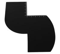 CRAFTHROU Reusable Black Beard Edge Card with Measurement Indicators, Pp Material Hairline Styling Tool for Barber Shops and Home Use, Beard Shaping Guide and Barber Shaping Tool
