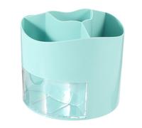 CRAFTHROU Rotating Pen Holder Large Capacity with Compartments Plastic Desktop Stationery Organizer Comfortable the Touch Convenient Pencil Organizer for Desk Use in Daily Life