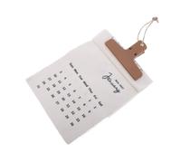 CRAFTHROU Rustic Farmhouse Fabric Wall Calendar 2027 Beige Cotton Cloth with Plastic Clips, Large Font for Easy Reading, Efficient Time Management and Quick Month Overview, for Workplace