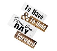 CRAFTHROU Rustic Wedding Wood Sign Decorative Hanging Board with Fine Workmanship and Lightweight Design for Banquet Hall or Entry Way Romantic Wedding Wall Decor