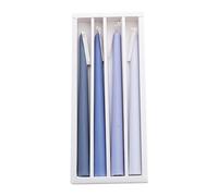 CRAFTHROU Scented Taper Candles with Romantic Exquisite Appearance and Elegant Atmosphere 4pcs Long Pole Blue Made of Paraffin Smokeless Design for Wedding and Other Occasions