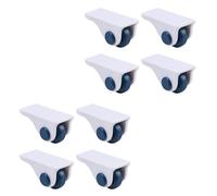 CRAFTHROU Self-adhesive Storage Box Casters Made of Sturdy Hips Material 8pcs with Swivel Sticky Wheels for Labour-saving Movement and Excellent Load-bearing Capacity for Home Organising