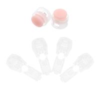 CRAFTHROU Shoelace Buckle Lock Elastic No Tie Shoelaces Plastic Drawstring Stopper Comfortable to Wear Pink for Shoes and Trainers