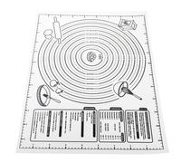 CRAFTHROU Silicone Baking Mat Non-Stick and Reusable Dough Rolling Mat with Measurement Scale for Cooling Dough and Baking White Kitchen Accessories