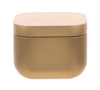 CRAFTHROU Small Airtight Square Tin Canister for Coffee and Loose Tea Metal Storage Box with Lid for Spices and Candle Crafting for Travel and Daily Use