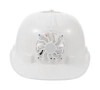 CRAFTHROU Solar Powered and Activities for Outdoor Construction Work Hard Hat with Sun Protection and Built-in Fan, White Plastic Safety Helmet for Construction Workers