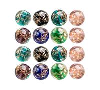 CRAFTHROU Spacer Beads Unique Design Glow-in-the-Dark Transparent 40pcs Small Round Glass Craft Beads Easy to Use Random Color for DIY Jewelry Making for Bracelets