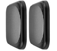 CRAFTHROU Speaker and Black with Plastic Material Iron User-friendly 2pcs Square Grill Cover for Subwoofer, Installation and Protection Speakers Car Interior