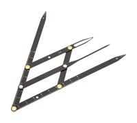 CRAFTHROU Stainless Steel Golden Ratio Eyebrow Positioning Tool Measuring Eyebrows with Sliding Ruler Easy to Carry and Lip Measurement
