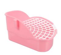 CRAFTHROU Triangle Plastic Bunny Litter Pan for Rabbits and Guinea Pigs with No Odor Detachable Design, Suitable for Daily Life and Corner Placement, Small Animal Pet Toilet Tray