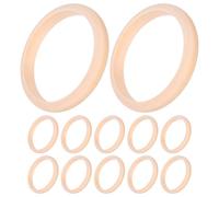 CRAFTHROU Unfinished Wooden Bracelet Blanks 12pcs with Smooth Finish Beige Wood Material for Design for Group Crafting Sessions and Coloring Projects