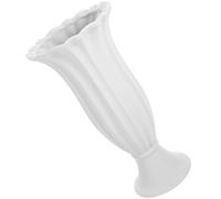 CRAFTHROU Urn Flowerpot Sturdy Graveyard Flower Container Ceramic White with Weather Resistant Feature, Memorial Vase for Flowers at Cemeteries and Landscapes for Graveside Decoration