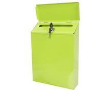 CRAFTHROU Wall-mounted Suggestion Box with Lock, Multi-function Iron Letter Box for Official Institutions and Companies, Easy to Install Green Wall Mailbox for Secure Home or Office Use