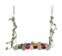 CRAFTHROU Wear-resistant Wooden Parrot Swing for Birds, Cage Bird Swing with Sturdy Material, Simple and Chic Design, for Household Use to Create a Joyful Atmosphere