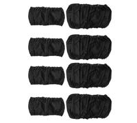 CRAFTHROU Wheel Protectors Oxford Cloth 8pcs Black Stroller Wheel Covers Portable and Break Resistant to Keep Your House Clean