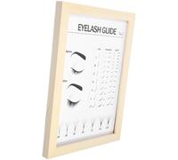 CRAFTHROU Wooden Eyelash Display Board with Elegant Tabletop Design for Beauty Salon Decor, Enhances Product Display with Stylish Eyelash Picture Art