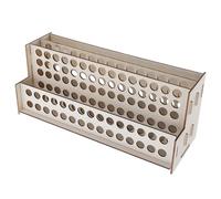 CRAFTHROU Wooden Paint Brush Holder Stand Secure and Stable Structure with 75 Holes Large Capacity Organizer Beige for Artists and Students Suitable for Studio and Classroom Use