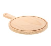 CRAFTHROU Wooden Pizza Board Sturdy Wood Serving Tray with Handle Easy to Clean that Will Not Crack Or Deform for Pizza and Baked Goods for Chefs and Home Use