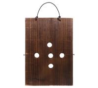 CRAFTHROU Wooden Stag Horn Fern Mount with Coffee Wood Plaque, Space-saving Plant Wall Planter for Staircases, Easy Installation Rustic Wood Hanging Sign for Indoor and Outdoor Use