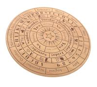 CRAFTHROU Wooden Witch Wicca Divination Board with Carved Pendulum Design Spirit Guidance Tool for Wiccan Altar Supplies and Witchcraft Use