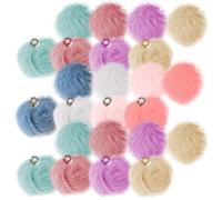 CRAFTHROU Woolen Yarn Charms Accessories 30pcs for Jewelry Making Easy to Connect Assorted Color Chic Charms for Handmade Earrings and Pendant Attachments
