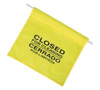 CRAFTHROU Yellow High Visibility Cleaning in Progress Hanging Sign with Simple Installation for Busy Workplaces Doorway Safety Barrier Plastic Sheet 60x39cm