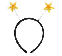 CRAFTHROU Yellow Sun Headband for Women Compatible Hairstyles, Versatile Star Hair Accessory Five-pointed Stars Made of Cloth and Metal, for Wedding and Special Occasions