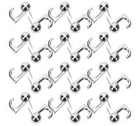 CRAFTHROU Zinc Alloy Metal Push Pin Picture Hangers Round 30pcs Small Design , Easy Storage for Clocks and Photo Frames for Art Displays and Plasterboard Walls