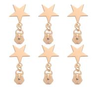 CRAFTHROU Zipper Pulls and Metal 6 Pcs Five-Pointed Star Replacement Accessories for, Practical Zipper Pull Tabs Clothing and Bags Suitable for Gym Bags Travel Suitcases
