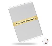 Craftido 100% Cotton Fabric by The Metre 112cm Wide x 274cm Extra Long -Medium Weight 145g- for Quilting, Sewing, Dressmaking, Bedding, Lining, Arts & Crafts - Silver