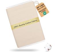 Craftido 100% Cotton Fabric by The Metre 112cm Wide x 280cm Extra Long -Medium Weight 145g- for Quilting, Sewing, Dressmaking, Bedding, Lining, Arts & Crafts - Cream