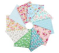 Craftido 10pcs 18”x21”(46x53cm) Fat Quarters Fabric Bundles - Medium Weight 145g - 100% Cotton Fabric for Quilting, Sewing, Patchwork, DIY and Handmade Crafts - Sweet