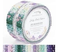 Craftido-18 Options-100% Cotton Jelly Roll Fabric Precut Strips for Quilting, Crafting, and Sewing, 40 Strips 2.5" x 44" Assorted Bundles for Rug, Quilt Project, DIY Craft and Home Decor-Happy Mermaid
