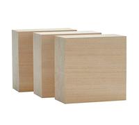 Craftiff Basswood Carving Blocks Large 4x4x2 inch Wood Blanks DIY Wood Signs for Crafts by