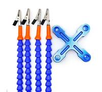 Crafting and Soldering Assistant Stand Helping Hand with Four Positionable Arms for Detailed Work and Repairs Tool Soldering Helping Hand