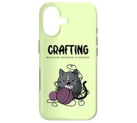 Crafting Because Murder is Wrong Cute Cat for Craft Lovers Case for iPhone 17