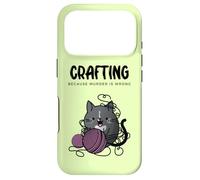 Crafting Because Murder is Wrong Cute Cat for Craft Lovers Case for iPhone 17 Pro
