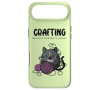 Crafting Because Murder is Wrong Cute Cat for Craft Lovers Case for iPhone Air