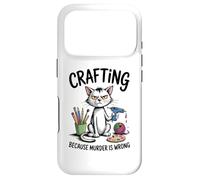 Crafting Because Murder Is Wrong Funny Cat Sarcastic Craft Case for iPhone 17 Pro