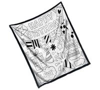 Crafting Coloring Blanket | Washable Comfortable - Markers Coloring Blanket - for Art Lovers Family Classmates Girls Classroom Party Living Room Camping
