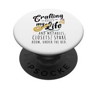 Crafting fills my life PopSockets Adhesive PopGrip