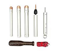 Crafting Flint Knapping Kit, 7 Pieces Tool Set with Aluminum Handle & Copper Hammerhead, Stainless Steel Connection, Ideal for Beginners and Pros