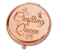 Crafting Gifts for Women Compact Makeup Mirror Gifts for Crafters Female Her Crafting Lover Pocket Mirror Sewing Lover Gift