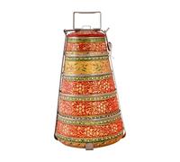 Crafting Love Hand-Painted 5-Tier Stainless Steel Lunch Box - red Design Eco-Friendly Tiffin Box