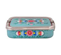 Crafting Love Hand Painted Steel Tiffin Box: sea Blue Floral Tiffin, Lunch Box