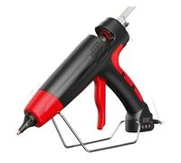 Crafting Melting Glue Gun, 800W Professional Hot Melt Glue Gun, Digital Adjustable Temperature Copper Nozzle 11 Mm Glue Sticks Industrial Tools Silicone Gun for DIY Arts Quick Home Repairs(Red,800W-Di