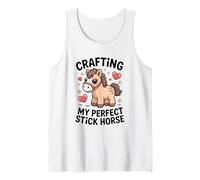 Crafting My Perfect Stick Horse Cute Pony Crafter Tank Top