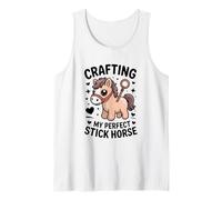 Crafting My Perfect Stick Horse Cute Pony Crafter Tank Top