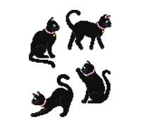Crafting Spark Counted Cross-Stitch Kit - Black Cats 199CS